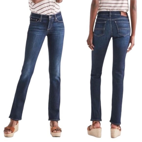 Lucky Brand Denim - Lucky Brand Mid Rise Sweet Straight Leg Jeans Dark Wash Denim Size 12 / 31